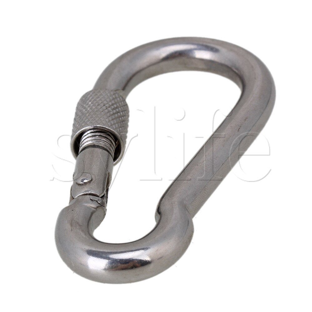 M8x80 Zilver 304 Rvs Link Chain Karabijnhaak Lock Ring Haak Met Schroef Slot