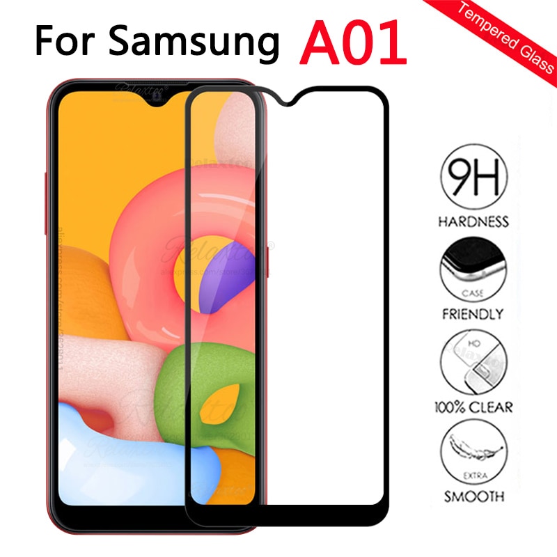 Tempered Glass case For Samsung Galaxy A01 A015F Protective Glass on For Samsung A01 A 01 sm-a015f/ds protection case couqe 9h