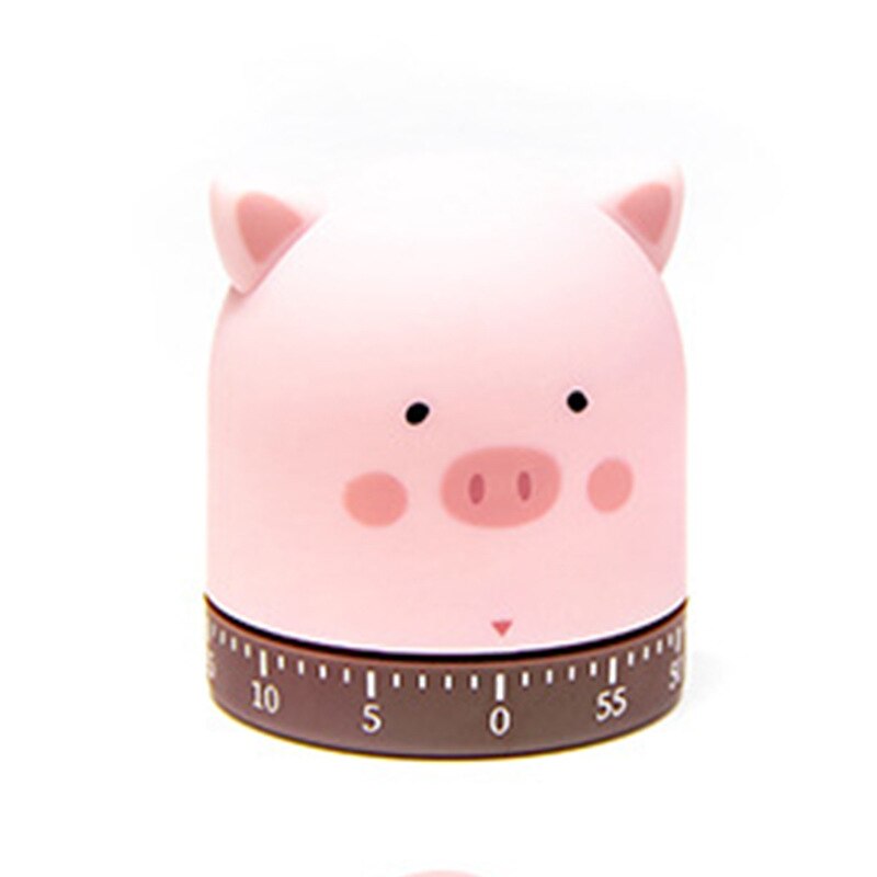 Cartoon Kitchen Timer Timer Timer Mechanical Countdown Learning Time Manager Countdown Reminder Kitchen Gadget: pig