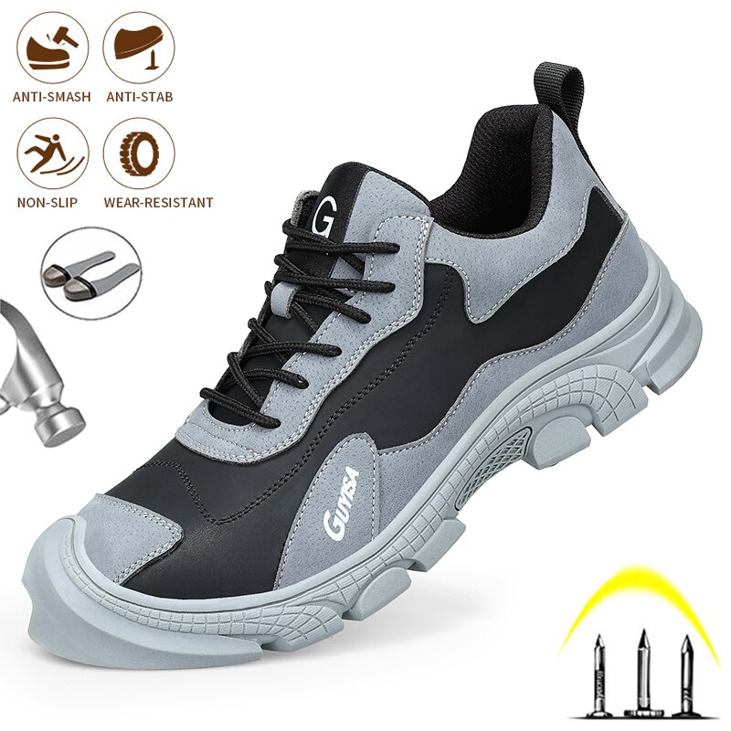 Veiligheid Schoen Lichtgewicht Constructie Industriële Voor Mannen Punctie Proof Comfortabele Anti-Smashing Sefety Werkschoenen Anti-Statische
