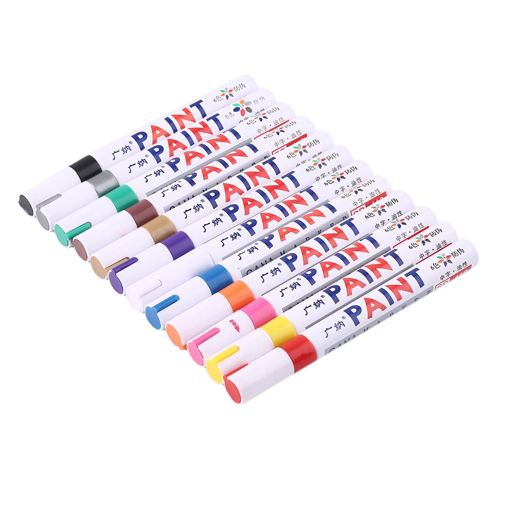 12 st/set outplånlig ritmarkör bokmärke zebra mildliner penna kawaii gel penna highlighter paint oil däck pennor dubbelhuvud