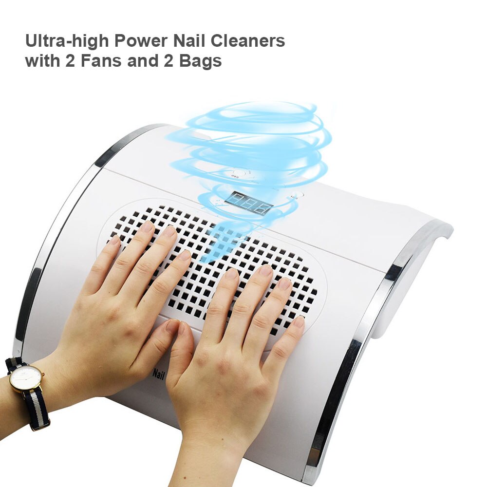 2-IN-1 80W Nail Lamp & Nail Dust Vacuum Cleaner Manicure with Two Powerful Fan 36 LEDs Nail Dryer Vacuum Cleaner Manicure Tools