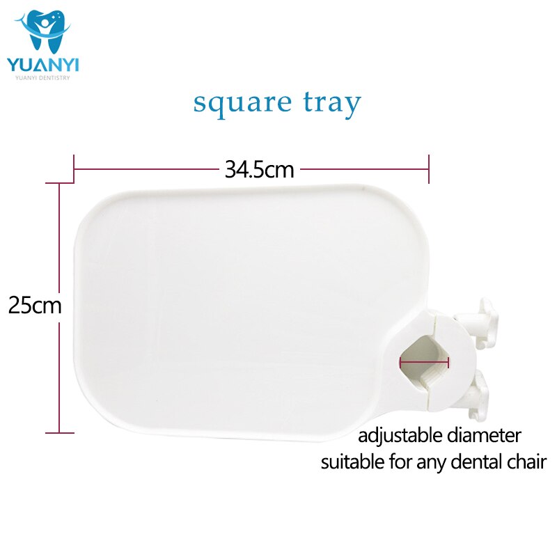 Dental Chair Scaler Tray Clinic Dentistry Chair Accessories Plastic Rotatable Plate Post Mounted Shelf Tray Table Shape