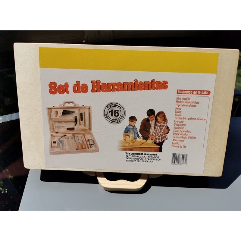 Boîte de menuisier en bois pour enfants, jouet pour faire semblant, jeu d&#39;outils en bois, marteau tournevis, apprentissage de compétences manuel