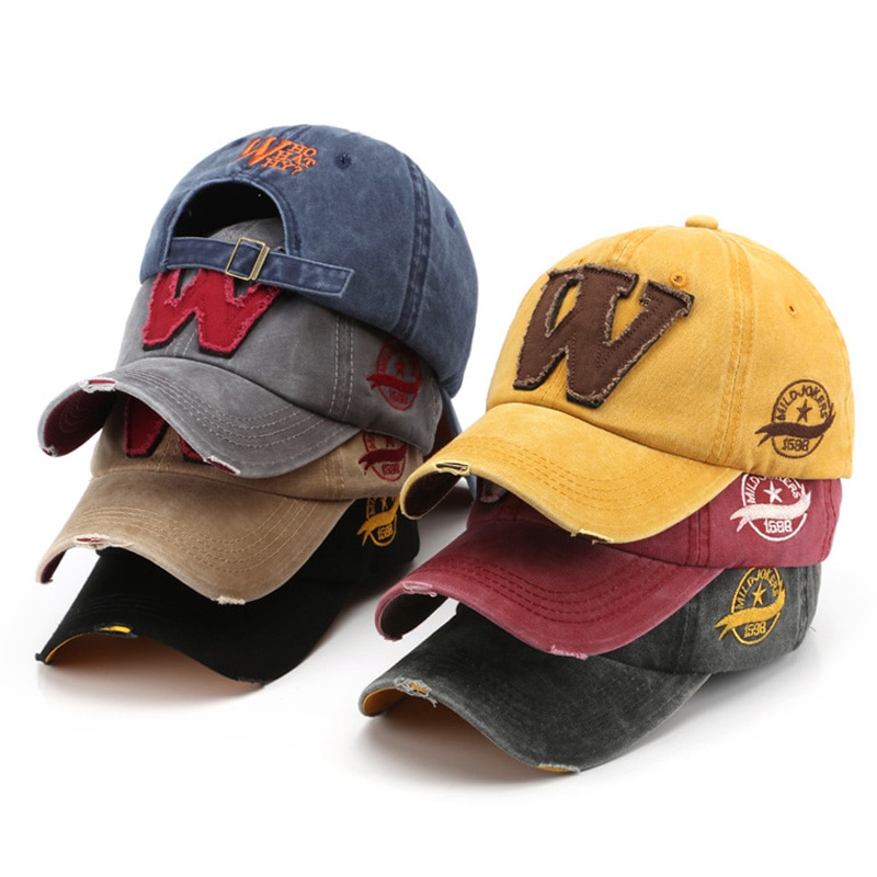 Letter W Men's Baseball Caps Women's Cap Black Snapback Summer Baseball Caps Male Fisherman Hat for Men Trucker Bone MZ001