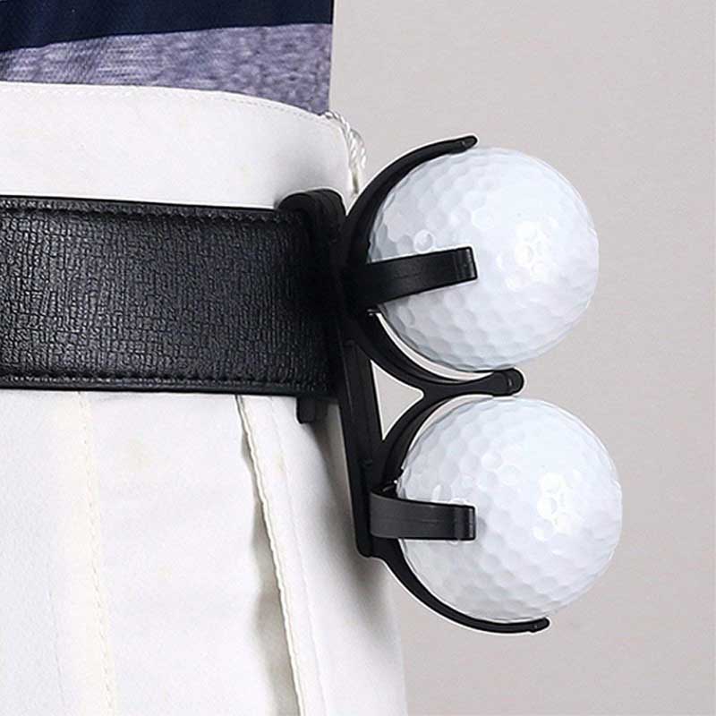 1 Golf Rack Met Clip Draagbare Roterende Plastic Opvouwbare Golf Opslag Clip Met Riem Clip Kan Houden 2 Golfballen
