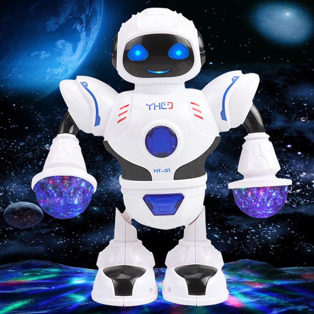 Langlish Language LED Light Dance Robot Boy's Birthday Arms Swinging Cool Lights Singing Dancing Lights Robot: No box
