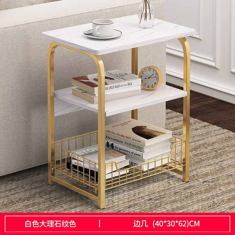 Dai FA Sofa Side Cabinet Small Tea Table Mini Small Table Bedroom Small Bedside Small Table Movable Side Table: pattern .gold 62CM