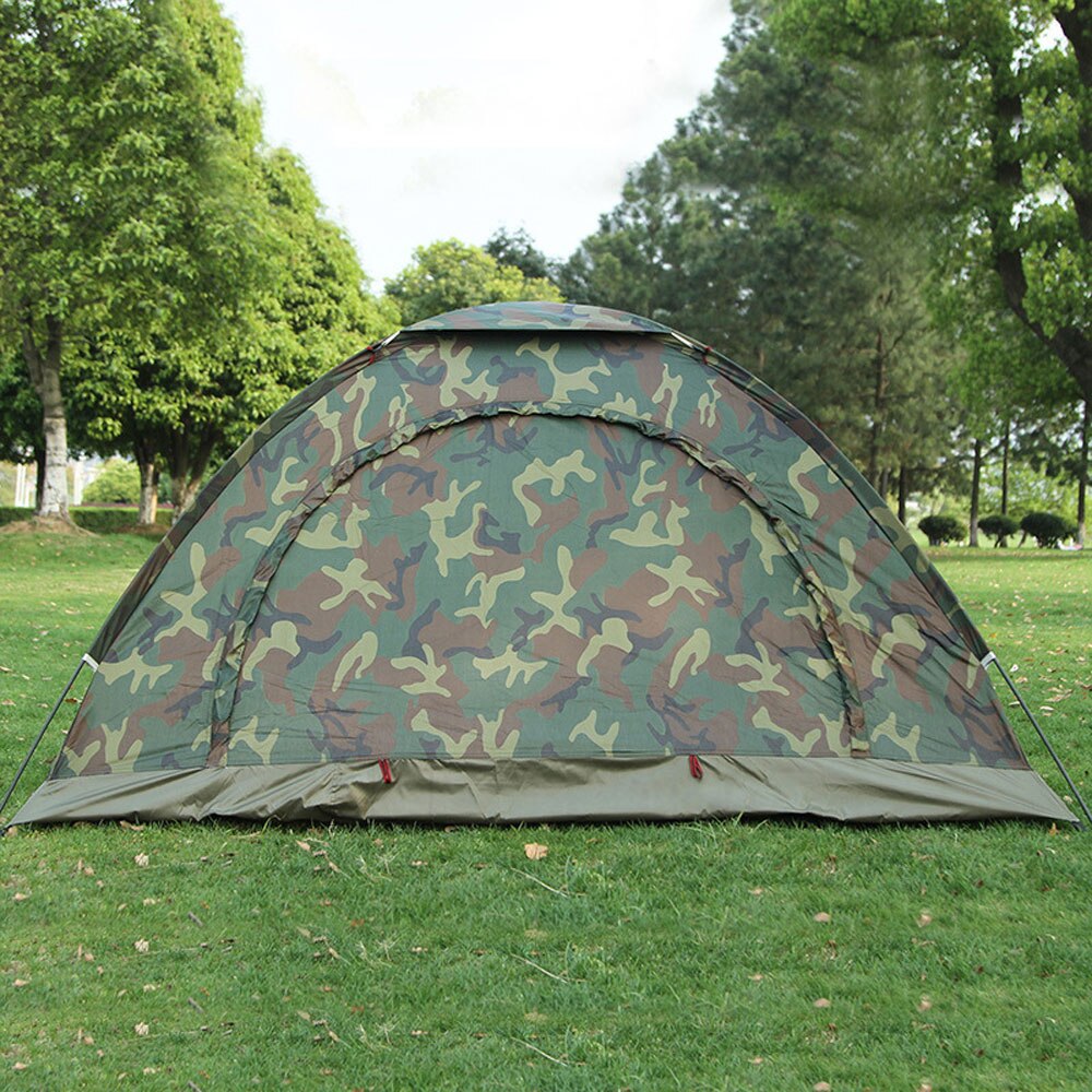 2 Person Tent Double Camping Camouflage Tent Beach Leisure Tent Outdoor Family Portable Llightweight Quick Open Waterproof Tent: Default Title