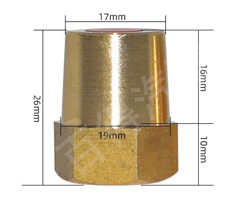 1pc Automotive battery revise M10 into ordinary battery pile head Retrofit accessories Brass battery connector: 1pc positive