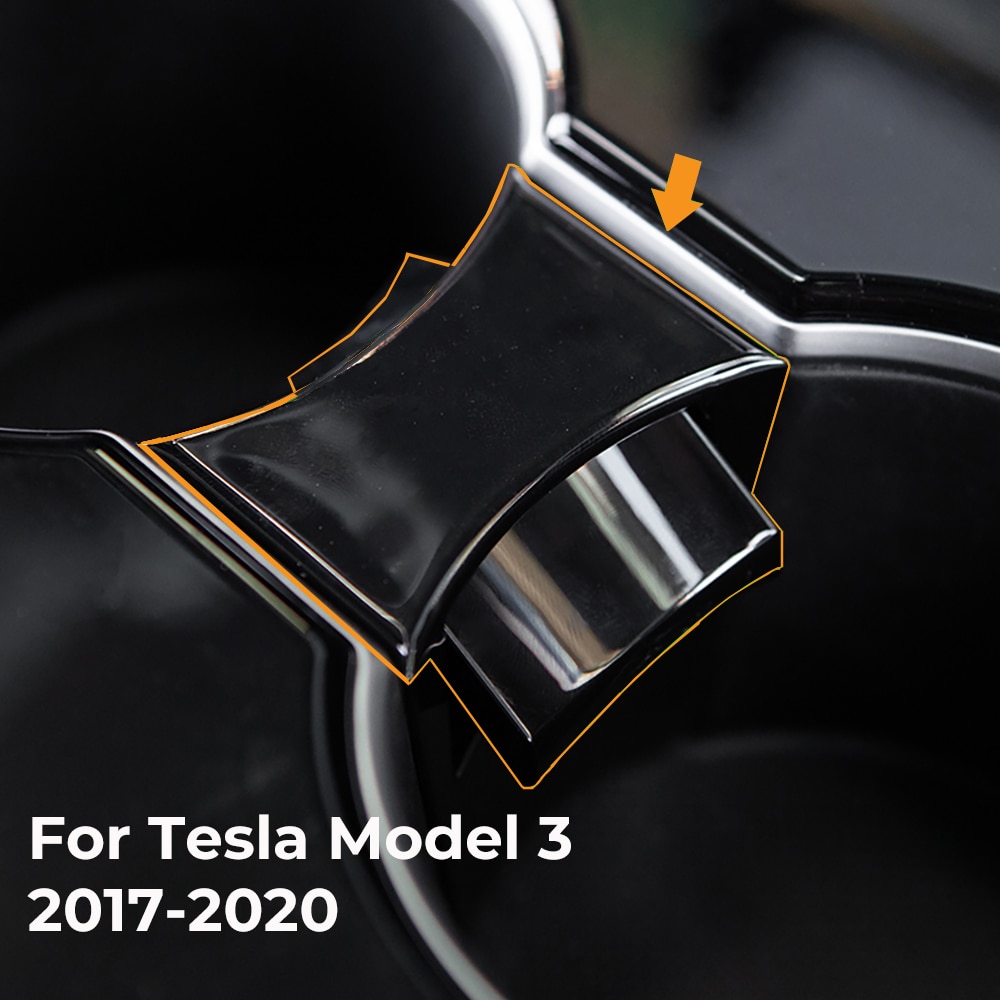 Auto Water Cup Slot Slip Limiet Clip Voor Tesla Model 3 Auto Bekerhouder Limiter Partitie Abs verminderen Schudden