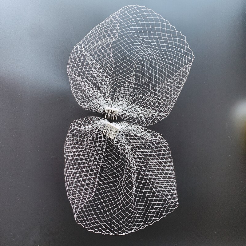 Wit Ivoor Zwart Bridal Netto Birdcage Veils Charmant Bruiloft Sluier Hoeden Tovenaar Gezicht Veils Met Kam Uk