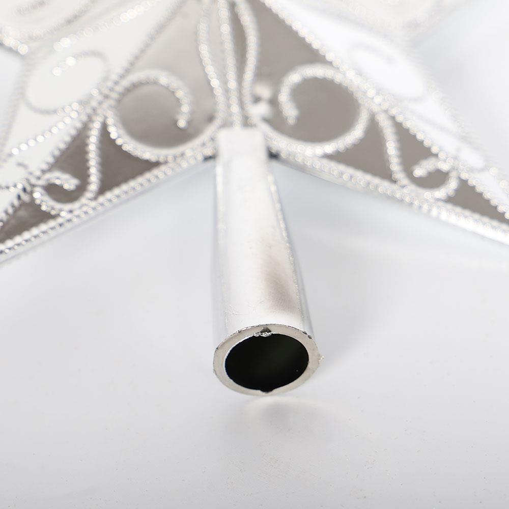 Stjerne træ top indretning pvc gylden/sølv smuk glitrende stor shimmer ornament julefest festival jul