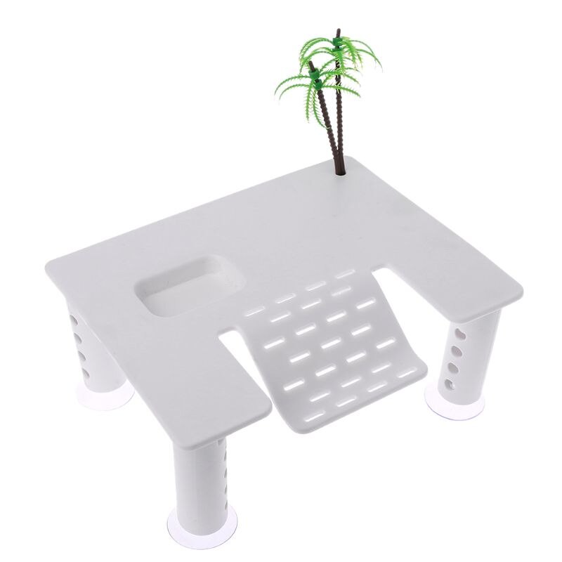 Plataforma para reptiles, Acuario de tortugas, escalera para escalar, Isla,