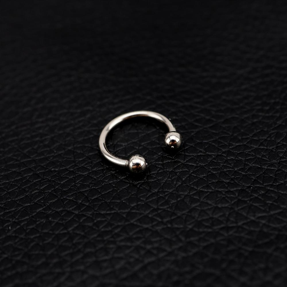 2 stücke 925 Sterling silber Labret Nippel Reifen Nase Augenbraue durchbohren Hufeisen kreisförmig Ring durchbohren körper Schmuck