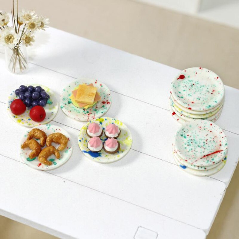 Tableware Mini 2/4/8 Pcs Kitchen Mini Tableware Miniatures Plate ... – Grandado
