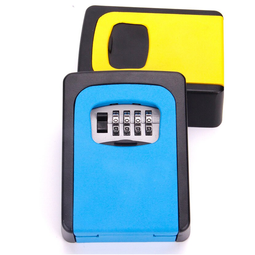 robić montażu na ścianie zapasowe klucze bezpieczny schowek robić przechowywania z 4 cyfra kombinacja blokada biuro w domu metalowe ukryty klucz tajne organizator