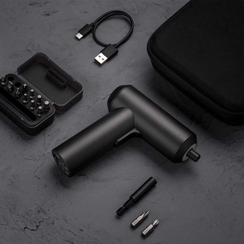 Xiaomi MIJIA – Tournevis électrique sans fil, 3,6 V, 2000 mAh, accessoire Li-ion 5N.m accompagné de 12 pièces S2, embouts à vis, ensemble d'outils pour Smart Home