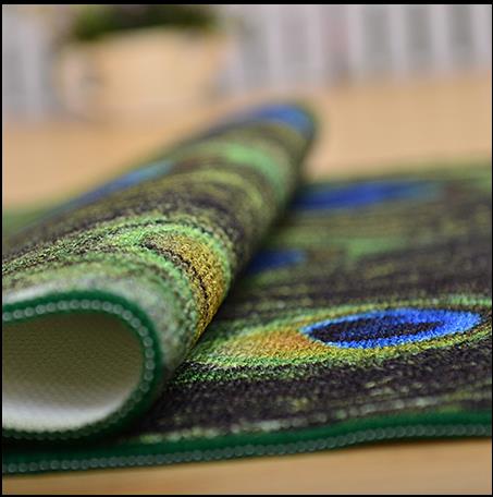 80X120CM 3D Chinese Stijl Pauw Veren Tapijten Voor Woonkamer Zachte En Luxe Tapijten Deur Mat Slaapkamer Gebied tapijt