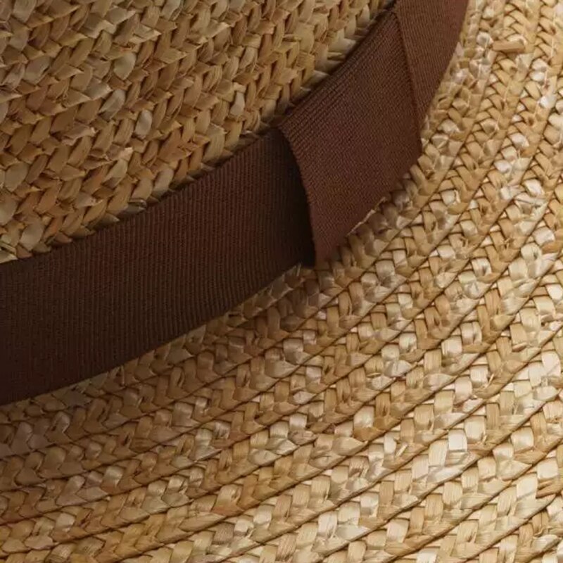 Pop Zomer Vrouwen Schipper Strand Hoed Vrouwelijke Casual Panama Hoed Dame Klassieke Platte Strik Stro Zon hoed Vrouwen Fedora