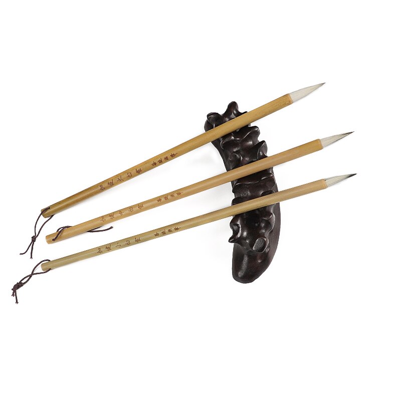 Chinese Painting Calligraphy Brushes 3pcs/set Chinese Multiple Hair Writing Brushes Huzhou Calligraphy Brush Pen Tinta China