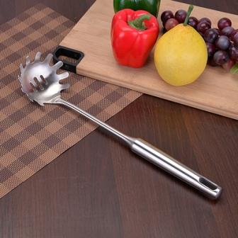 Stainless Steel Cookware Set Cooking Tools Kitchen Utensils Kitchenware Shovel Turner Rice Soup Spoon Pasta Server Strainer: 1pc Spaghetti Server