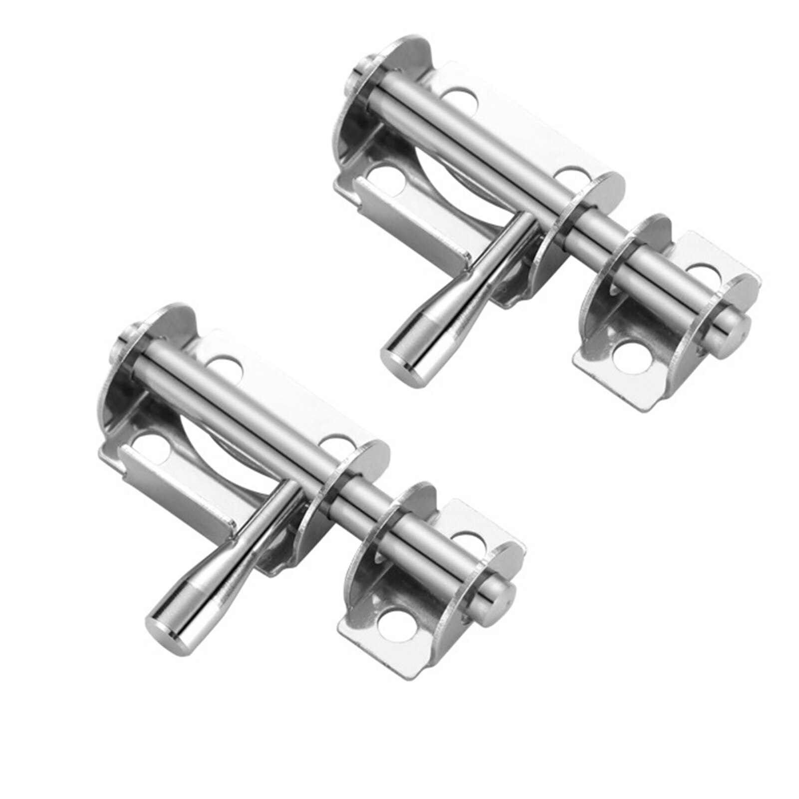 2pcs Windows Pet Gate Padlock Hole Heavy Duty Sliding Barrel Bolt Stainless Steel Brushed Surface Toilet Warehouse Doors Fences
