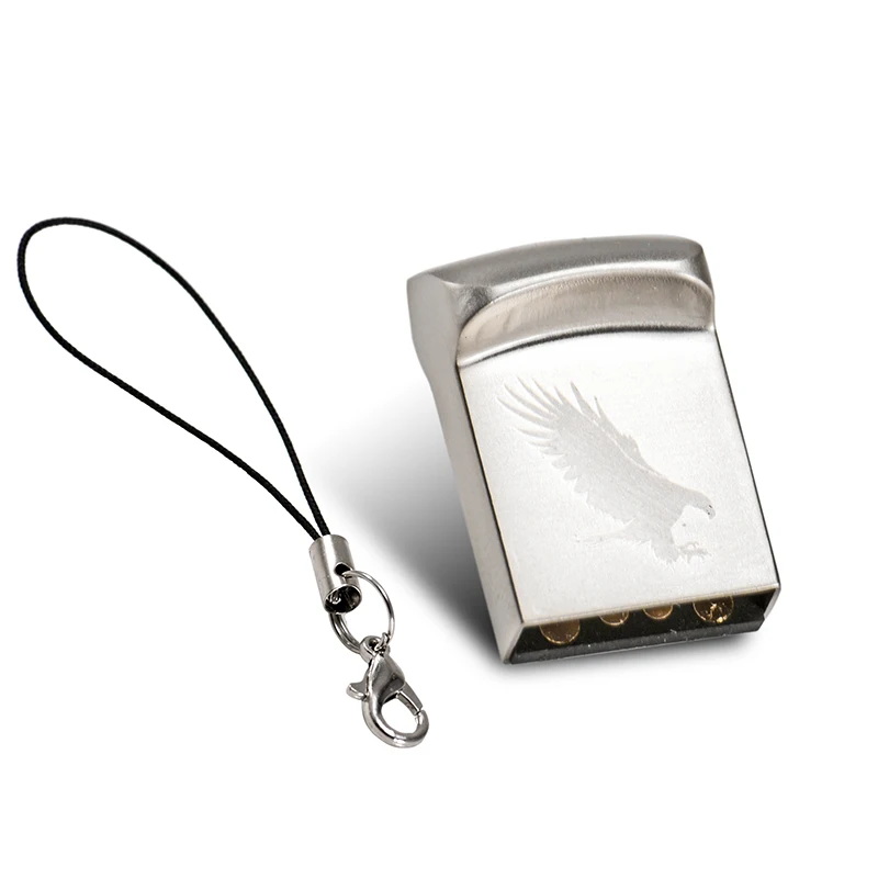Shandian Flash Disk Ultra Mini Usb Flash Drive Memory Stick Pen Drive 4Gb 16Gb 32Gb 64gb Pendrive Flash Drive Met Touw: With OTG Silver / 8GB