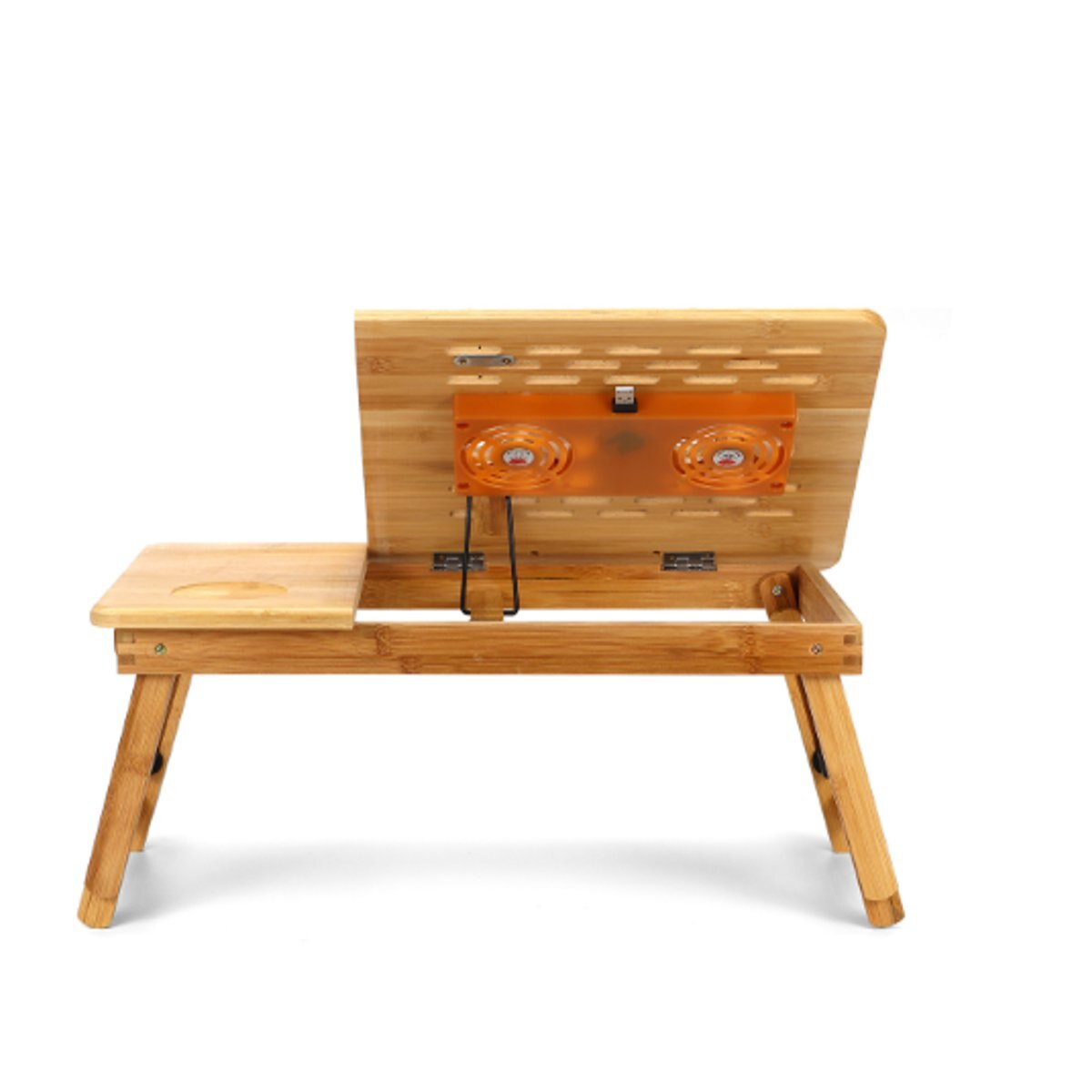 Bamboo Laptop Desk, Used For Working, Studying And Eating In Bed, Suitable For Dorm And Family Daily Use, Height Adjustable And Viewing Angle Laptop Stand, Bamboo Laptop Stand For Desk - View #2