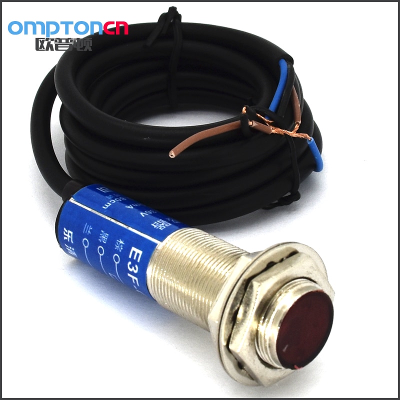 Npn n / o  e3f-ds100 p 4 p 1 fotoelektrisk kontakt nærhedsføler justerbar 5-30cm
