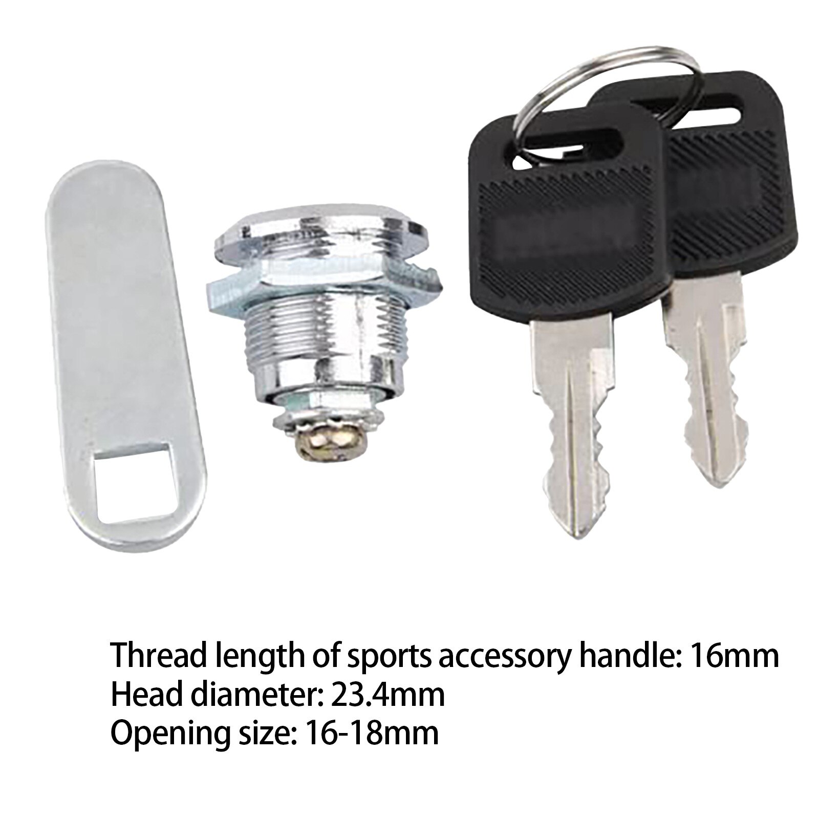 Cupboard Cam Lock Door-barrel Drawer Cabinet Locks Mailbox Metal Locker Tool Security Accessories 16mm + 2 Keys