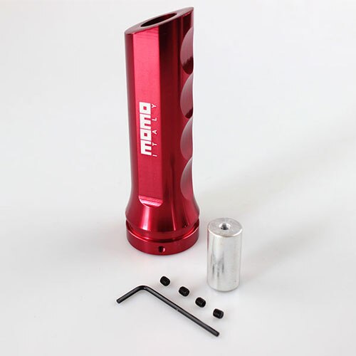 Fuldt aluminiumshåndbremsedækselshåndtag generelt gearhoved refires håndbremsegreb: Rød