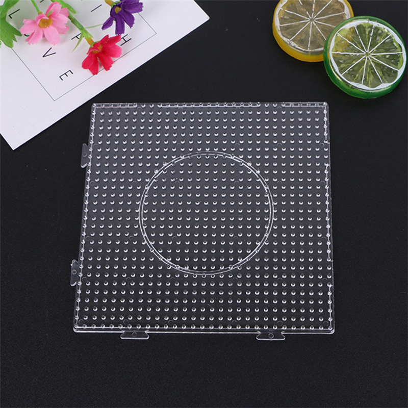 4PCS 2.6mm/5mm Fuse Beads Transparent Big Square Pegboards Ironing Beads Boards DIY Material Template Melting Beads Pegboard