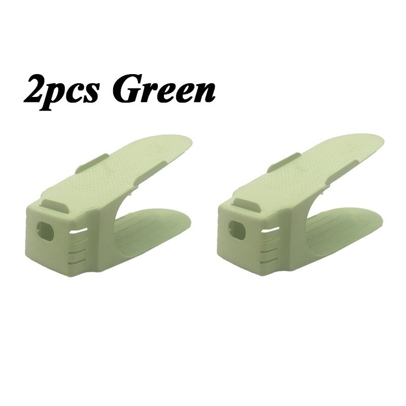 Porte-chaussures rangement pour chaussures Double porte-chaussures, porte-chaussures, porte-chaussures à usage domestique: 2pcs Green