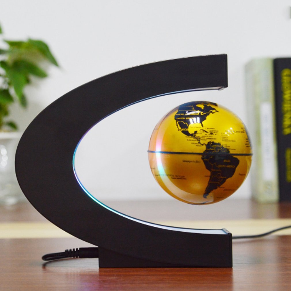 Floating World Map Ball Magnetic Levitation Globe Lamp Cool Office Home Decoration Terrestrial Globe Lamp