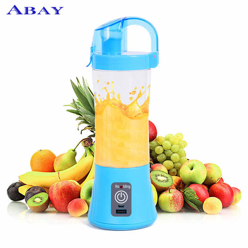 380 ml Draagbare Blender Juicer Cup USB Oplaadbare Elektrische Automatische Groente Fruit Citrus Oranje Sap Maker Cup Mixer Fles