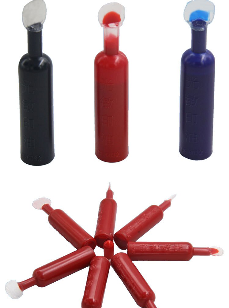 5ml 10ml DIY Inkpad Flash stamp Refill Ink Color Inking Photosensitive Seal ink for office Paper Scrapbooking Make Seal