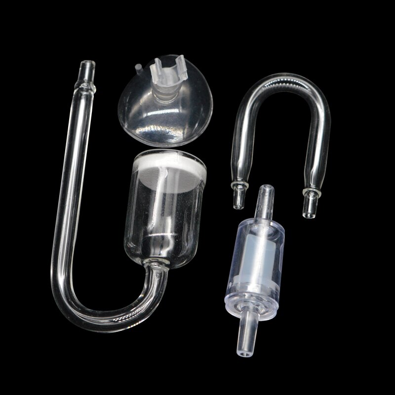 CO2 Diffuser Aquarium Fish Tank Bubble Reactor CO2 Regulator System Kit for Plants Atomizer Reactor Solenoid with Check Valve