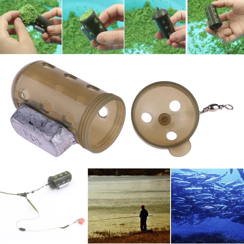 Alimentador de carpas para Pesca, herramienta para cebo, jaula, señuelo, dispositivo para pozo con Pellet de plomo, aparejo de Pesca, Pesca, jaula de alimentación, fundición