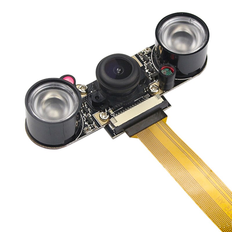 Raspberry Pi Zero Night Camera + 2 uds IR LED 5MP Módulo de cámara para Raspberry Zero gran angular ojo de pez Webcam
