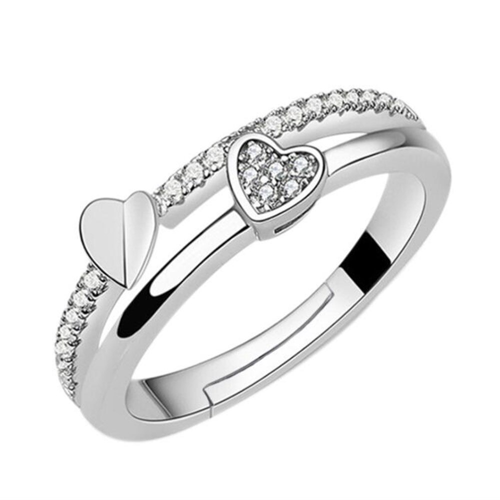 NEHZY-anillo abierto de plata de primera ley para mujer, sortija ajustable, plata esterlina 925, forma de corazón, estilo Retro