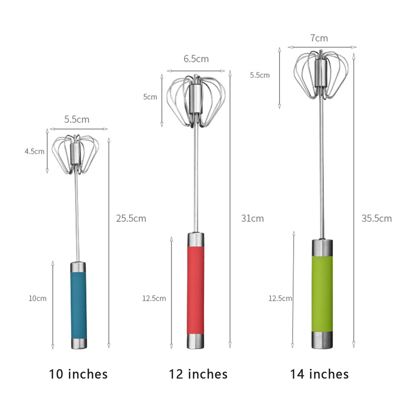 Egg Beater Semi-automatic Push Manual Rotation Food Grade Stainless Steel Kitchen Auxiliary Tool