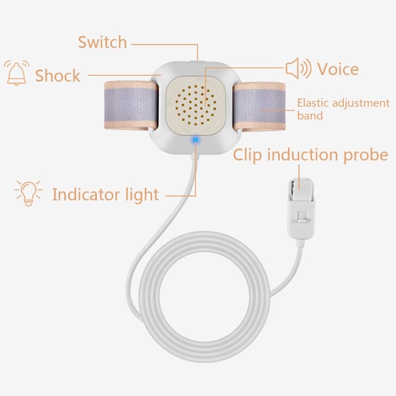 Ramię nosić łóżko zwilżanie alarm moczenie nocne Enuresis czujnik moczu dla niemowląt maluch dzieci w podeszłym wieku dorosłych