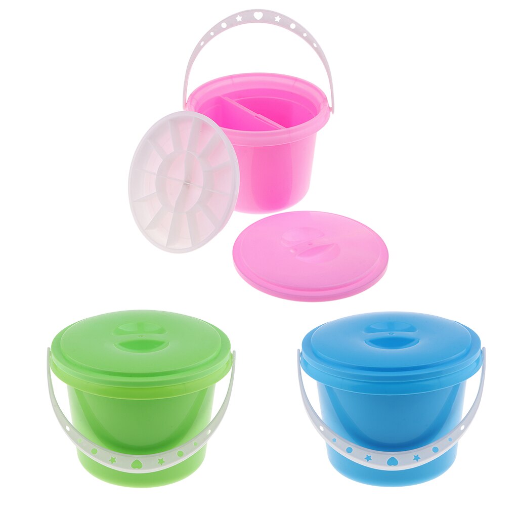 Multifunction Paint Brush Bucket Basin Wash Pen Barrel Brush Washer Palette