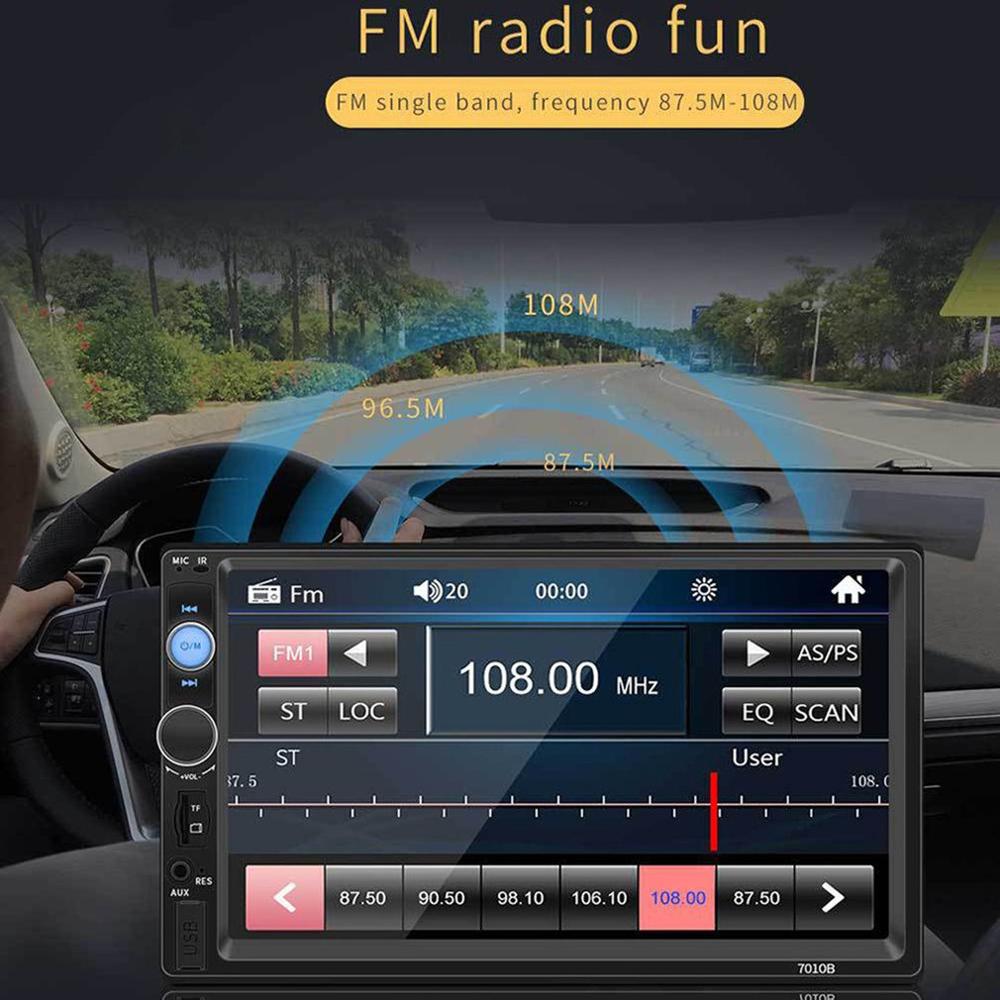 7010B 7 Inch DOUBLE 2DIN Car MP5 Player BT Touch Screen Stereo Radio HD Multimedia player With 4 Light Camera