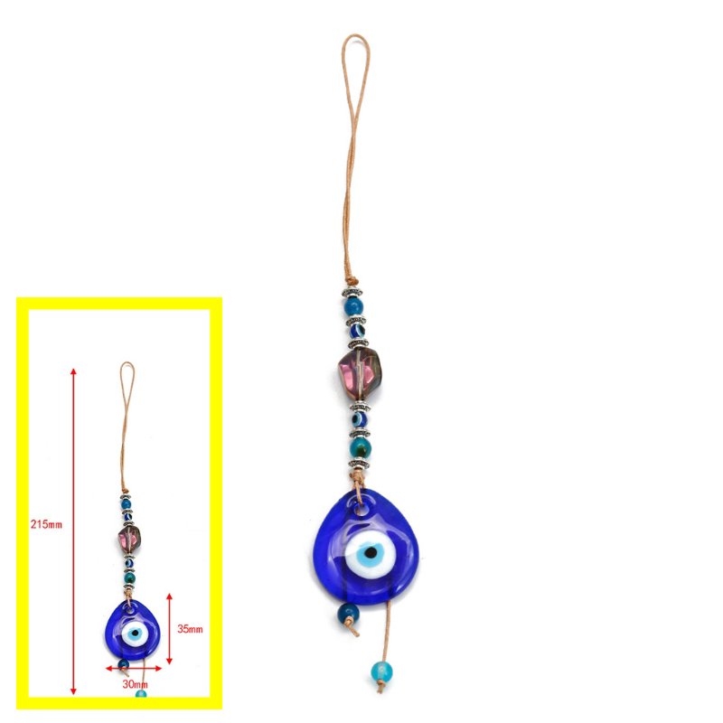Porte-bonheur turc grec mauvais œil bleu pendentif lampe bleue, verre maison amulette pendentif oeil bijoux accessoires