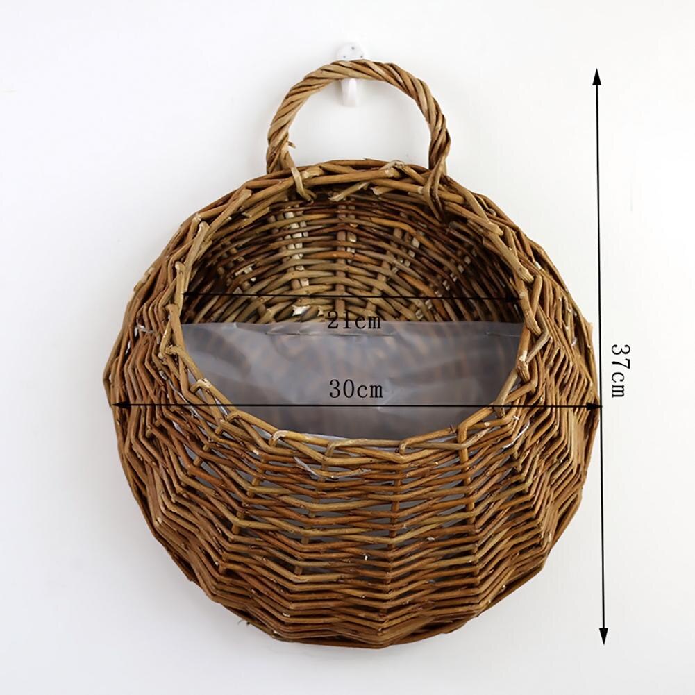 Nouveauté en osier naturel fleur panier Pot planteur rotin Vase panier maison jardin tenture murale décor alimentaire stockage conteneur 40: 04 L