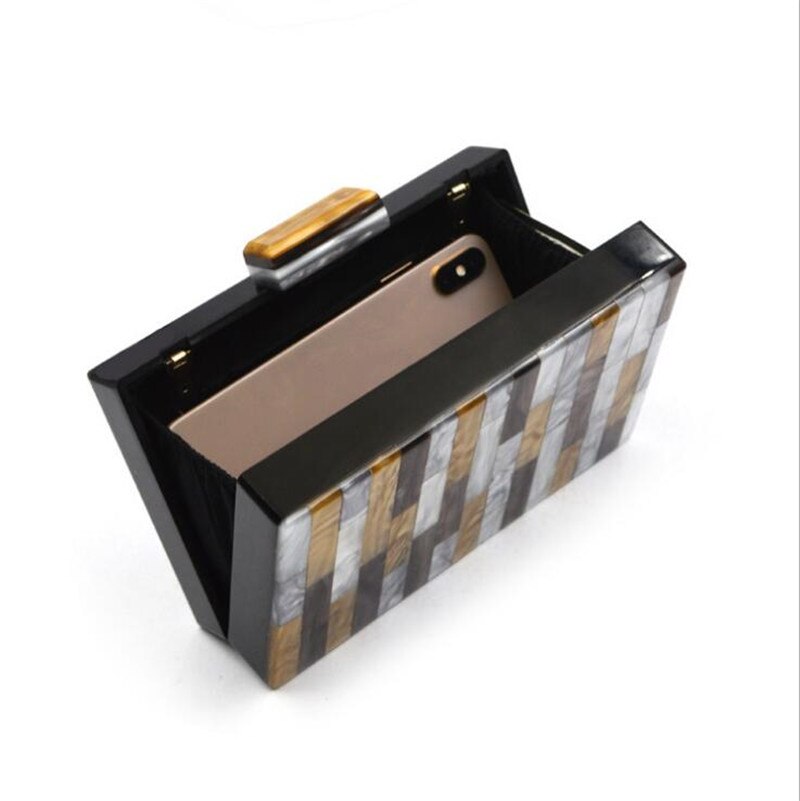 2022 damen-abendclutches, farbenfroh gestreifte hochzeitsbanketttaschen mit kette, party-schultertaschen  mn1639