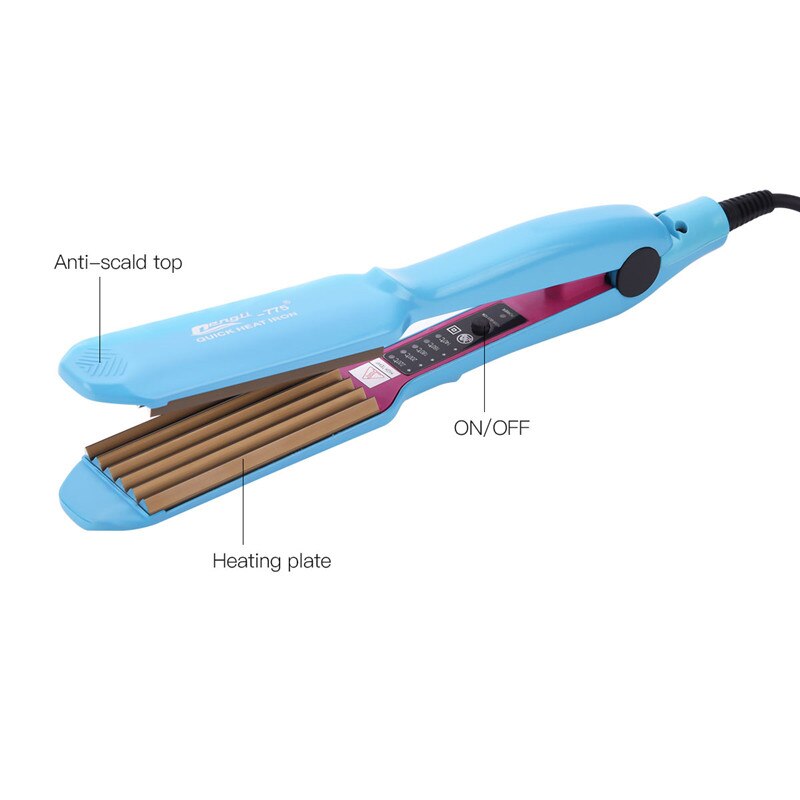 Mini Hair Iron Corrugated Corn Plate Curling Iron Wand Curls Curlers Temperature Control Electric Corrugation Wave Hair Styler