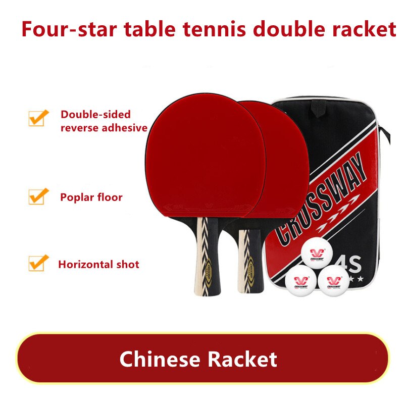 Crossway 4 star table tennis racket 2 sets table tennis rubber pingpong Sports table tennis racket